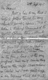 First page of the letter